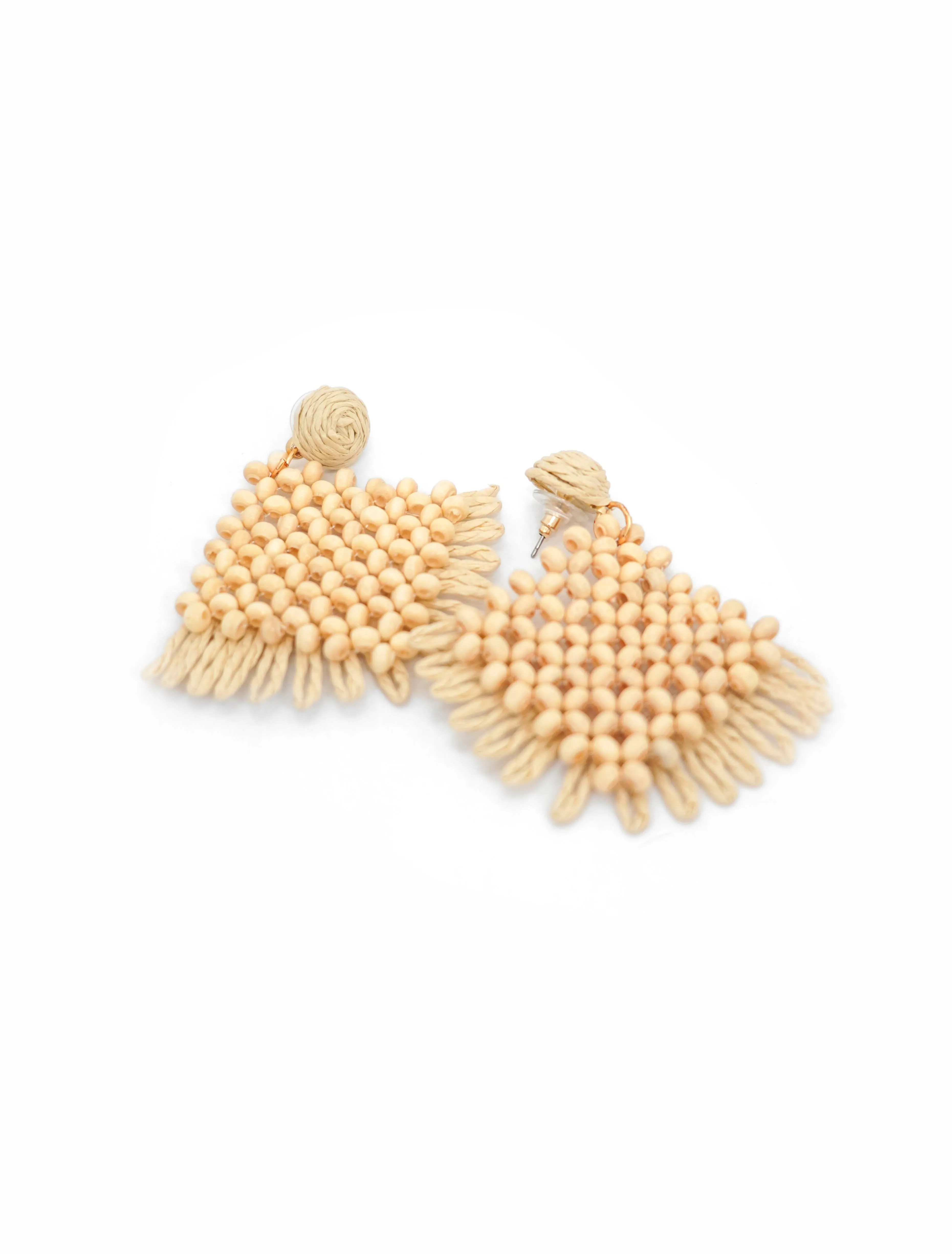 Merx - Raffia Diamond Shape Earring