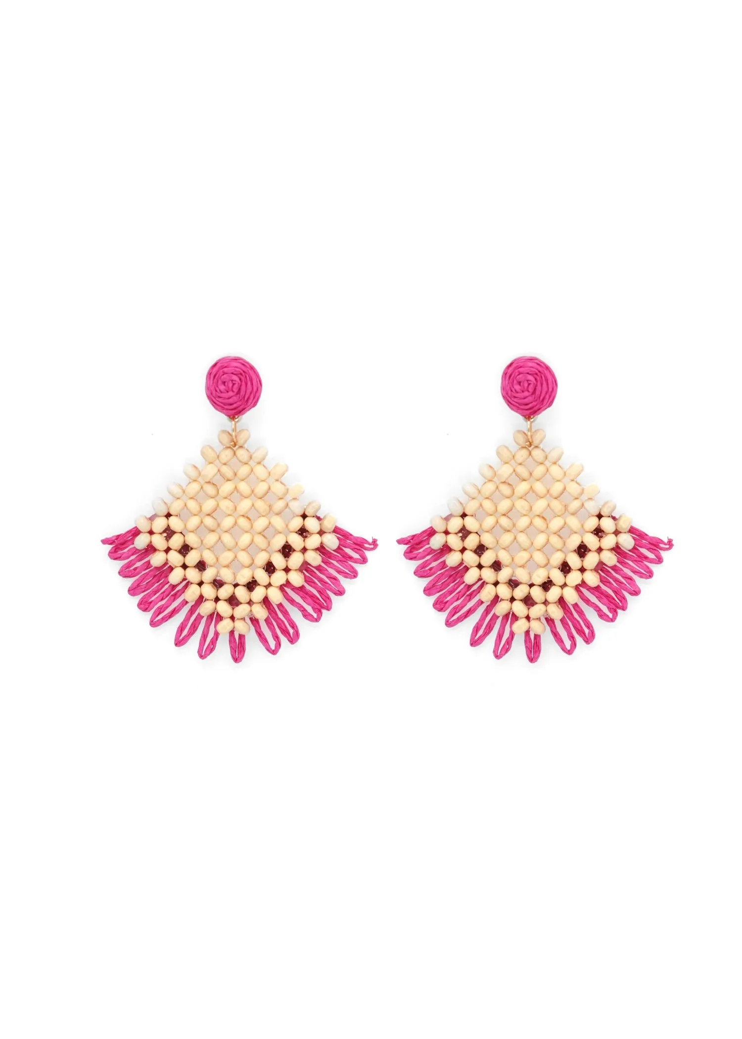 Merx - Raffia Diamond Shape Earring