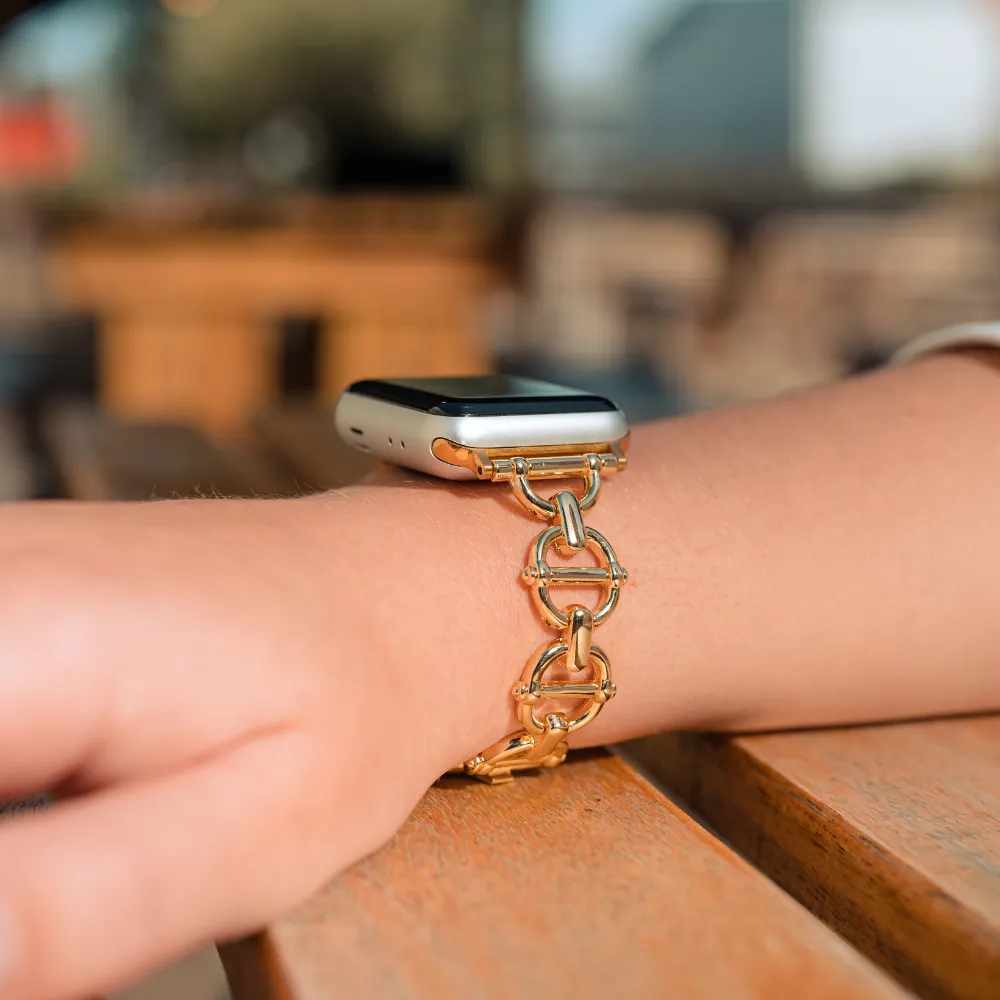 Metal Link Apple Watch Strap - Gold