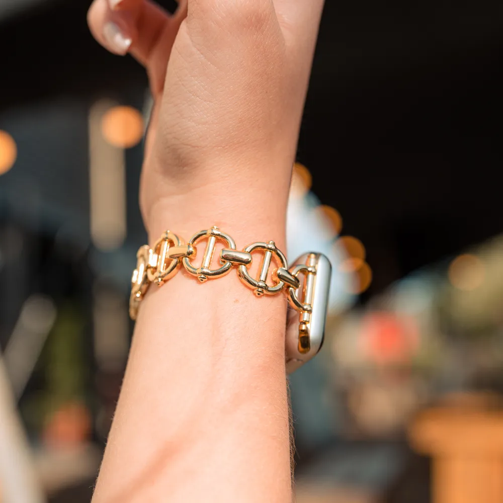 Metal Link Apple Watch Strap - Gold