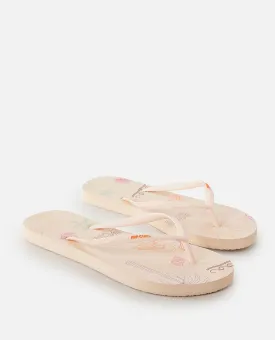 Mixed Bloom Open Toe - Bone