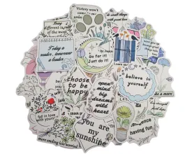 Motivational Sticker Pack - Waterproof PVC Stickers 50pc H149