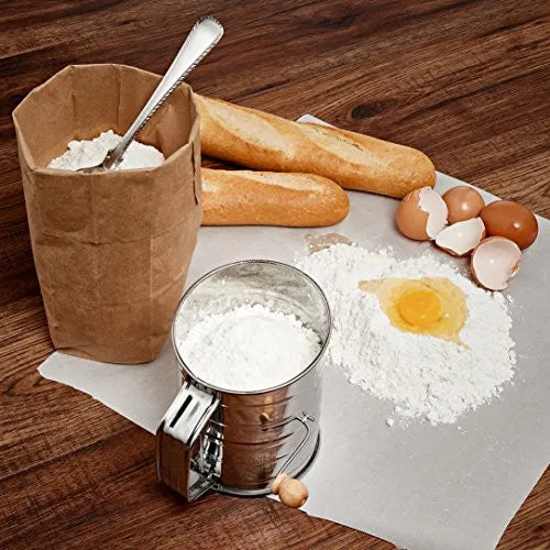 Natizo Stainless Steel 3-Cup Flour Sifter with Lid and Bottom Cover