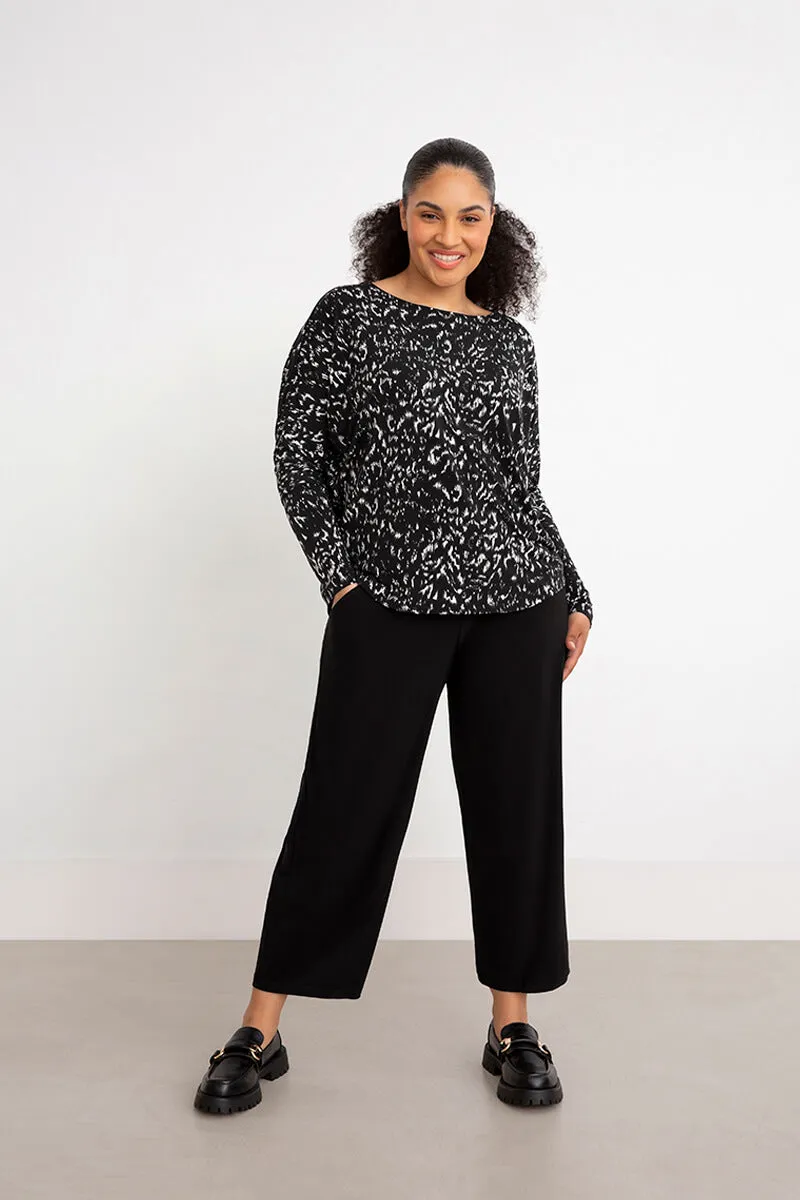Nu Cinch Top | Animal Black
