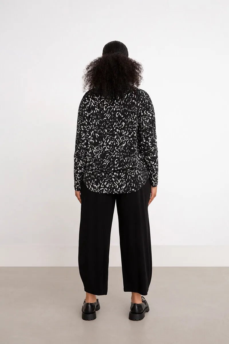 Nu Cinch Top | Animal Black