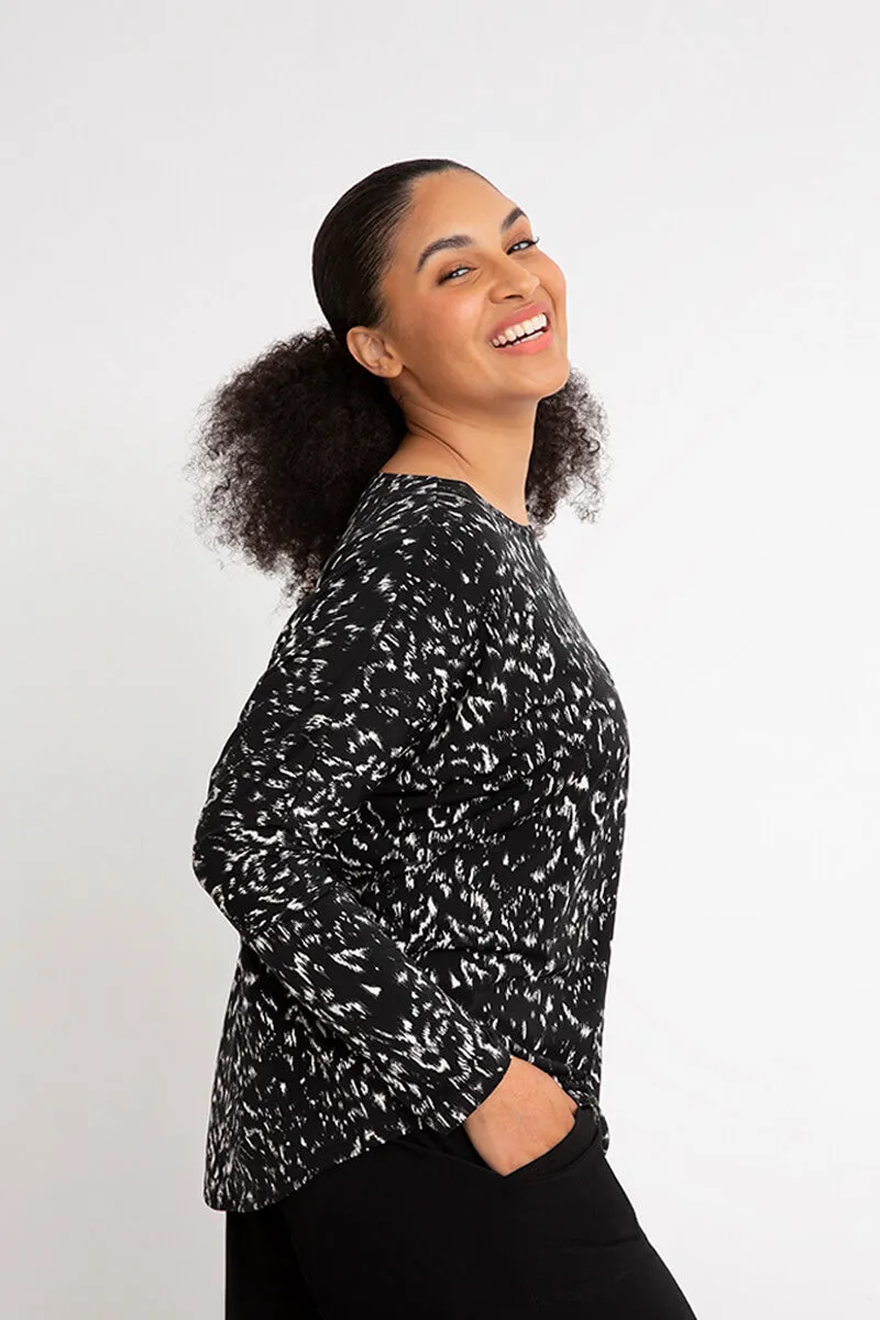 Nu Cinch Top | Animal Black