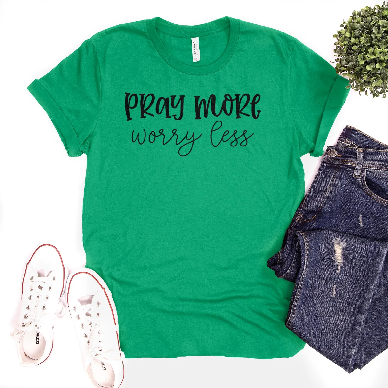 Pray More, Worry Less Tee