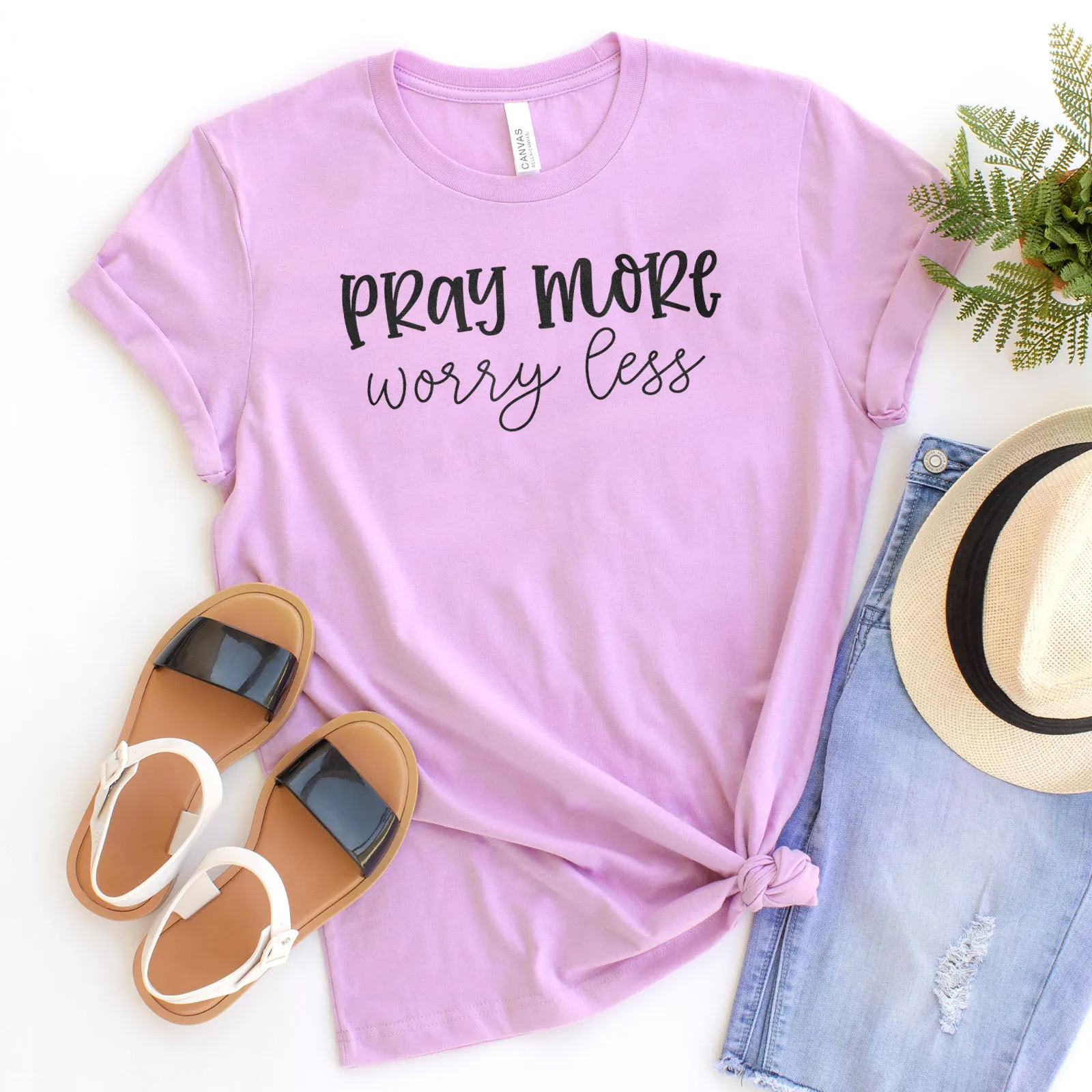 Pray More, Worry Less Tee