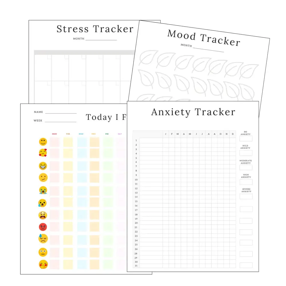 Premium Mood Tracking Planner - PLR with Canva Template