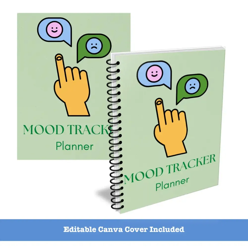 Premium Mood Tracking Planner - PLR with Canva Template