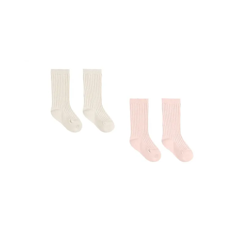 Quincy Mae Sock Set - Ivory, - Bubblegum