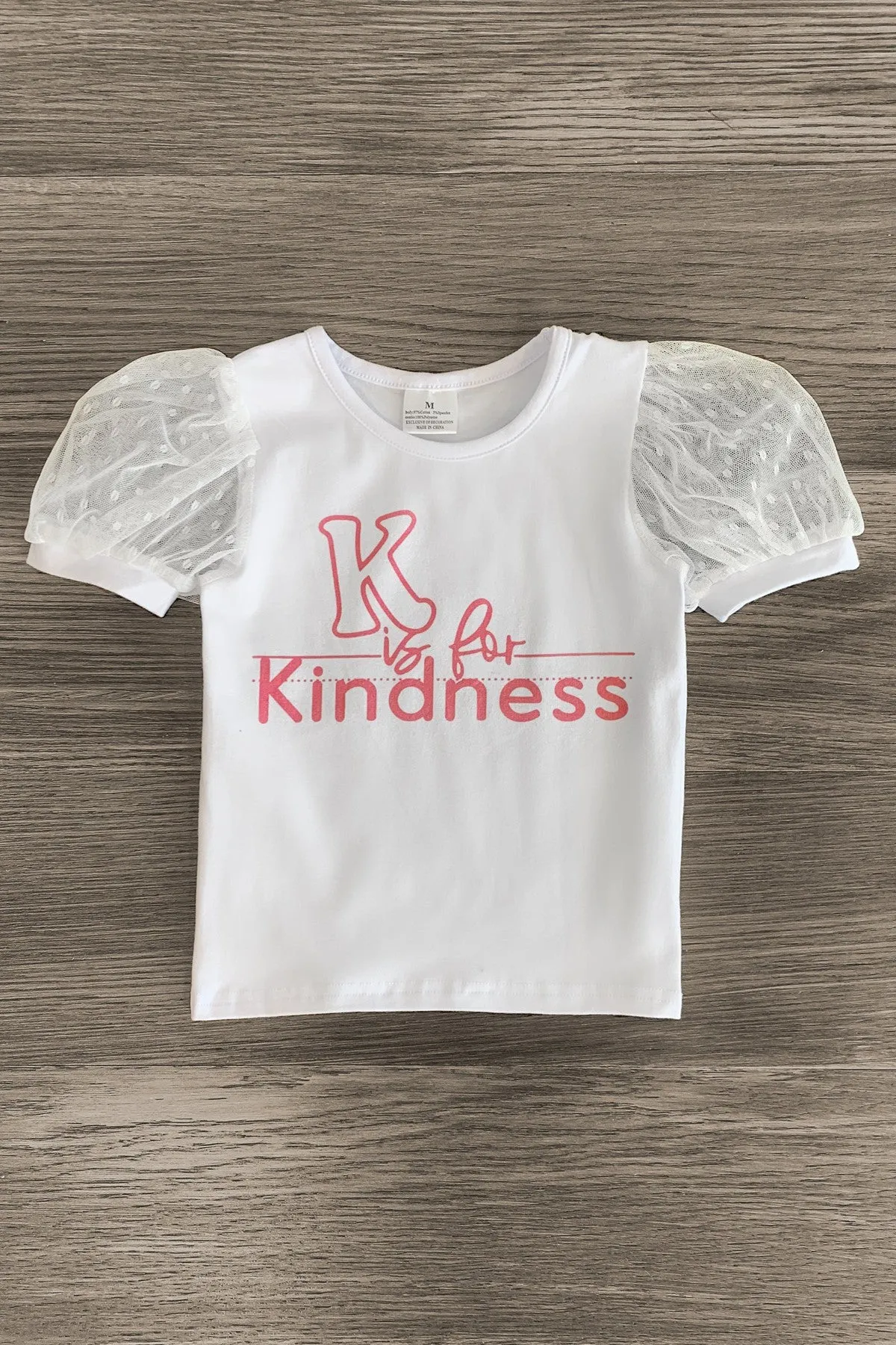 "K Is For Kindness" Pink Flannel Skirt Set