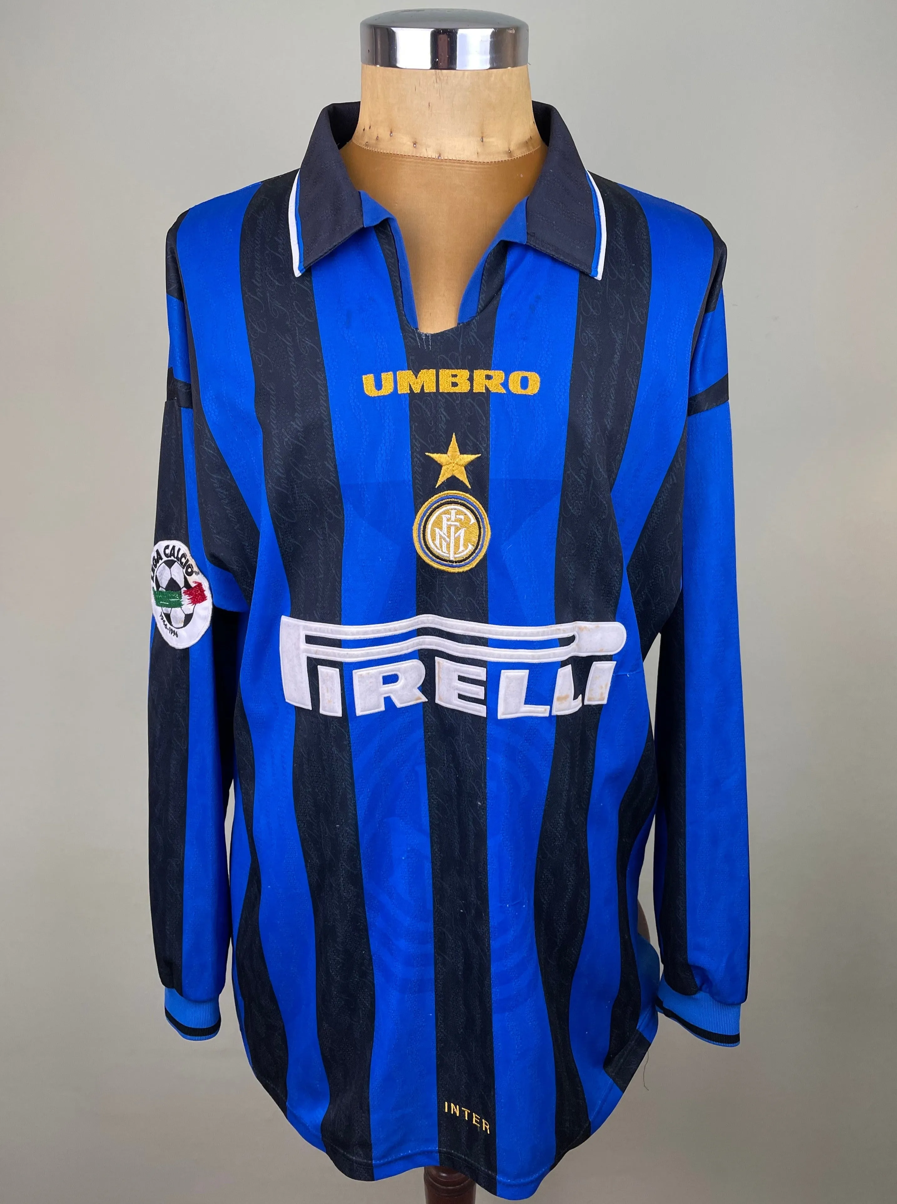 Shirt | Inter | 1996 | Youri Djorkaeff | vs Boavista | UEFA Cup