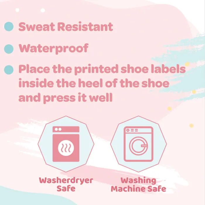 Shoe Labels Pack - Pink Confetti