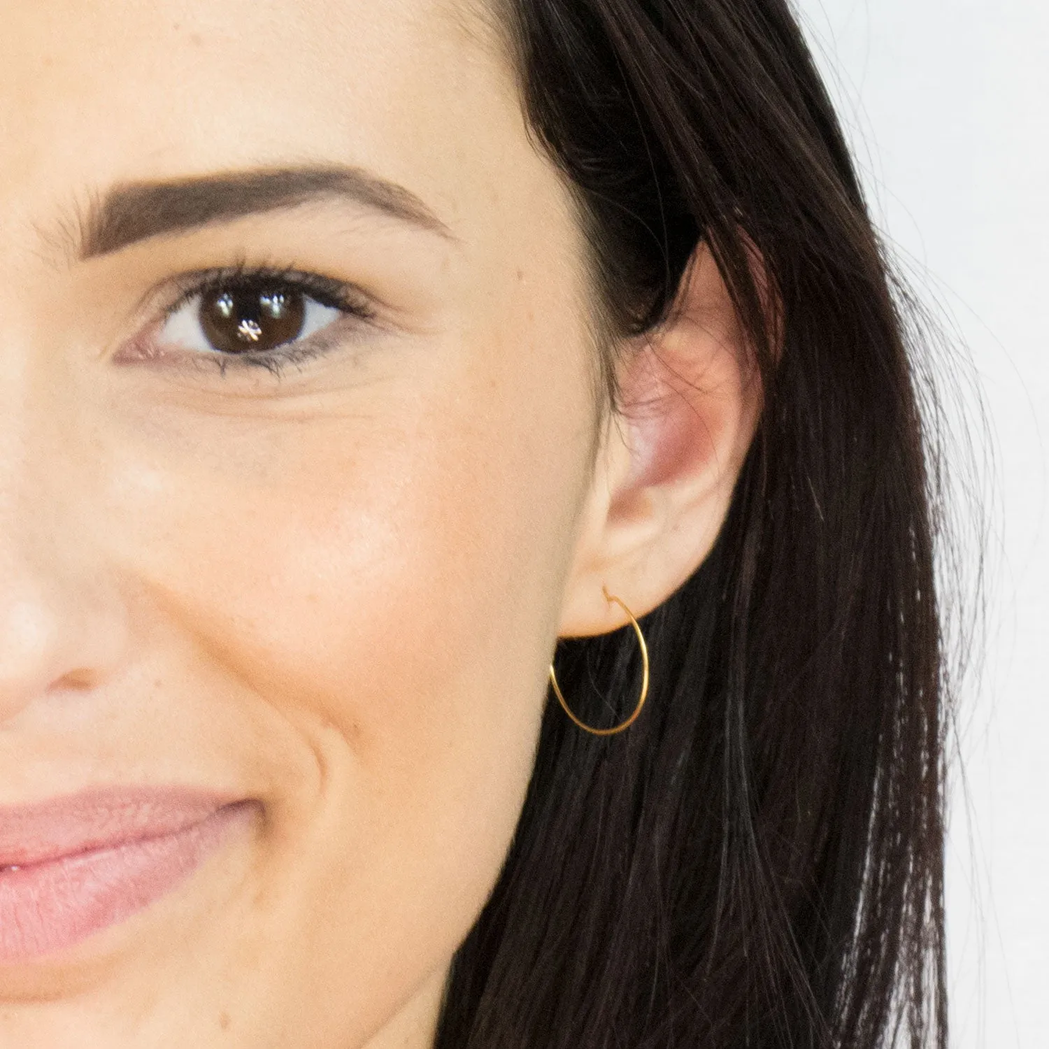 Small Hoop Earrings Gold Plated