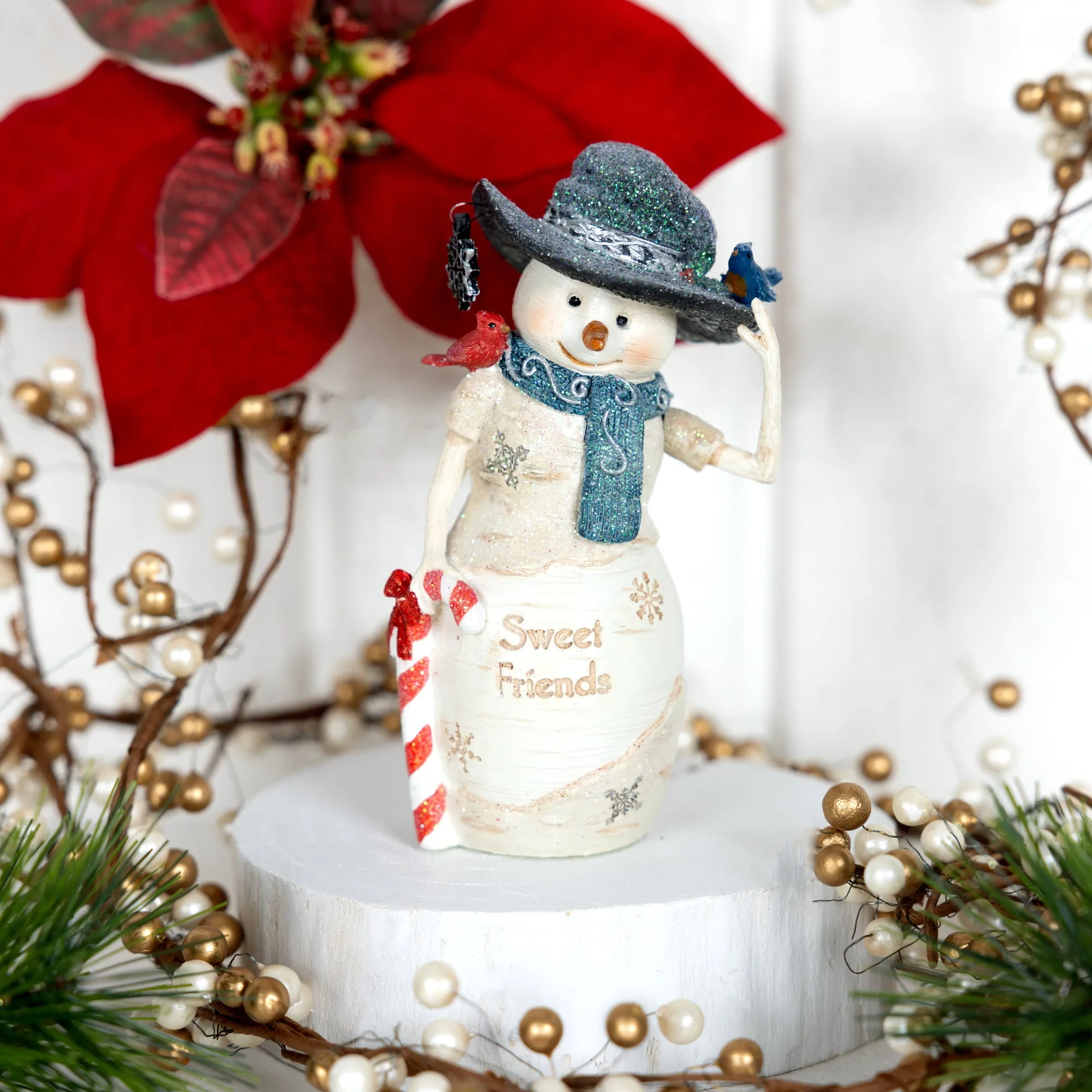 Sweetest Friends 5" Snowman With Birds