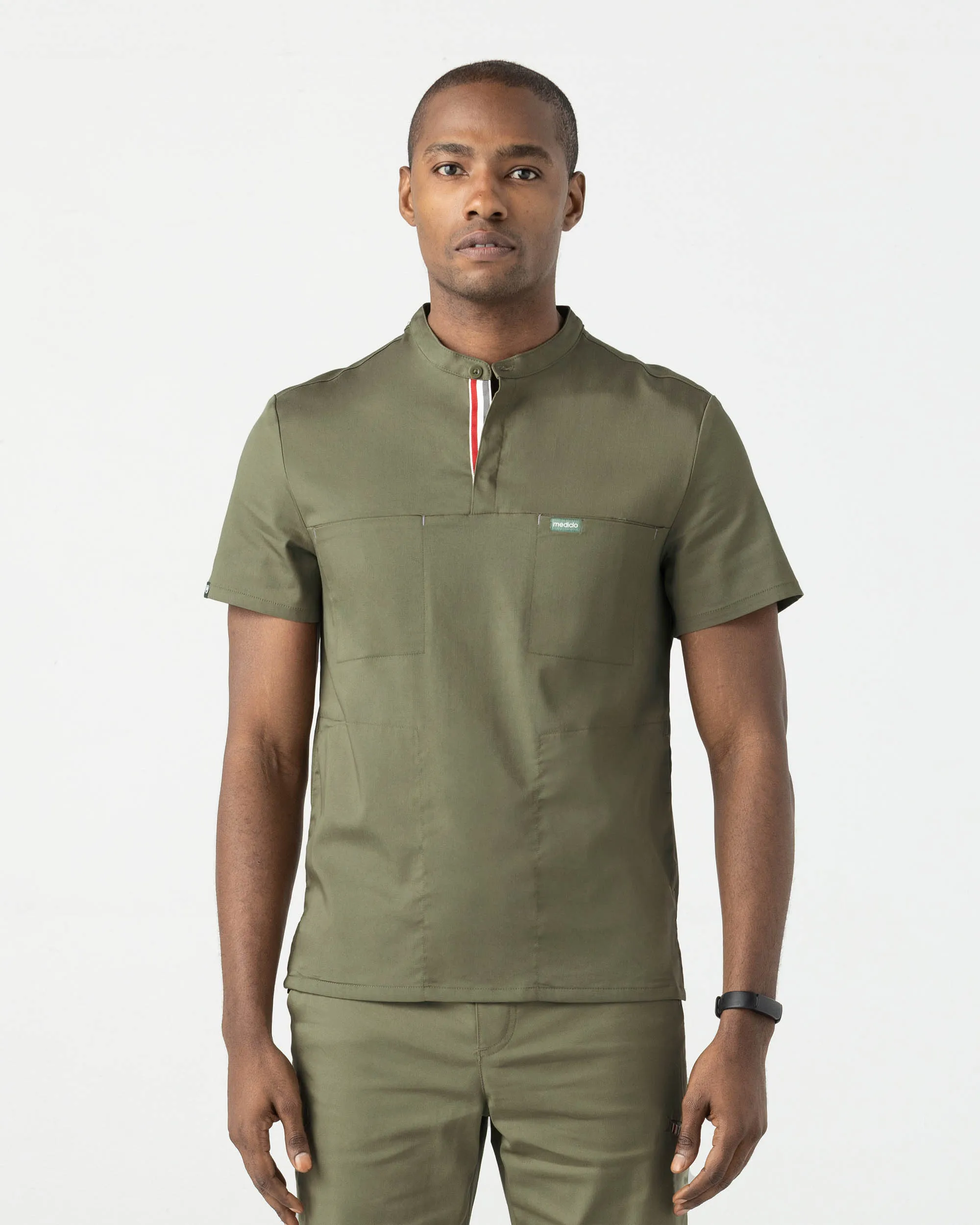 TENCEL™ Skye‎ ‎ Banded Collar Scrub Top