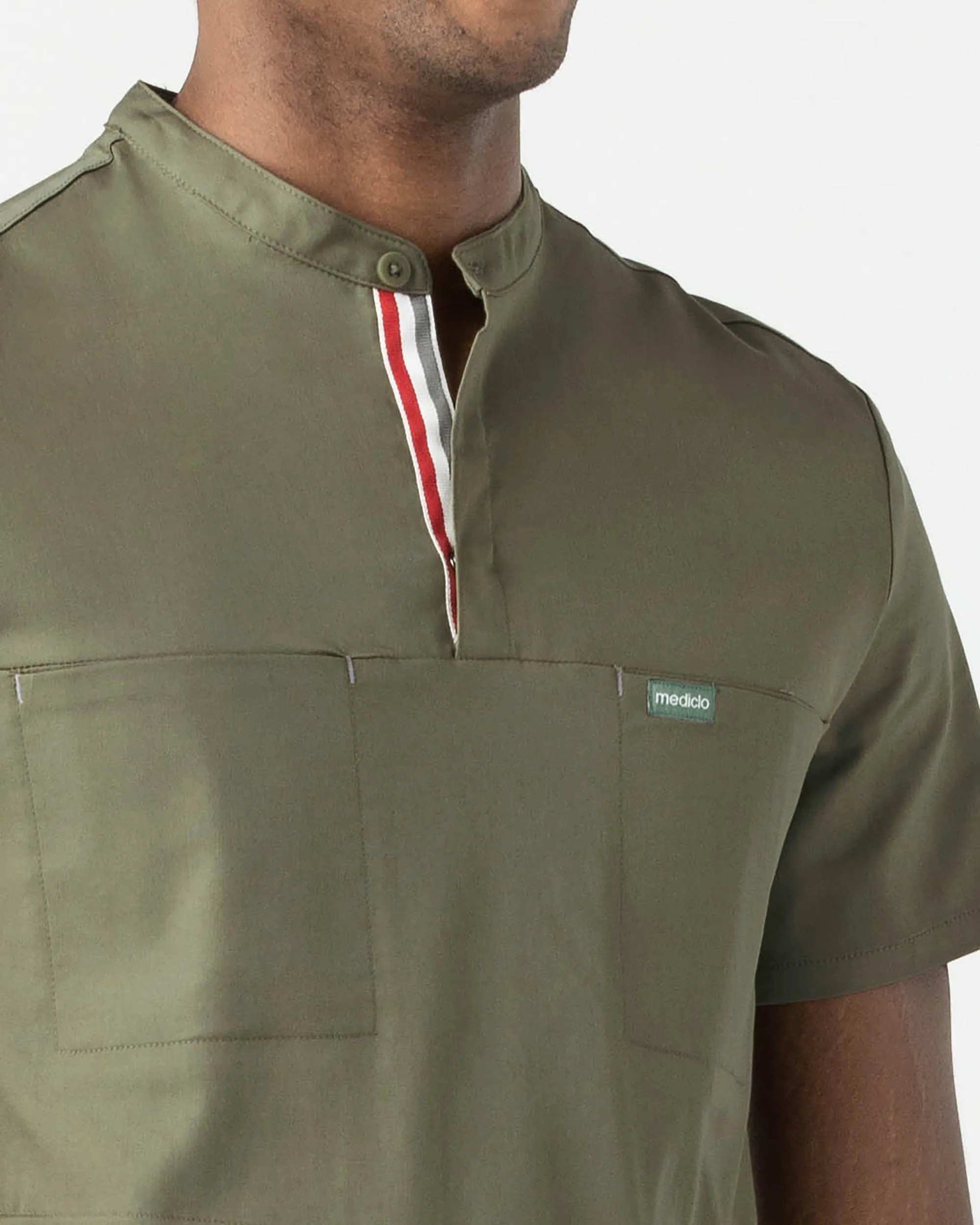 TENCEL™ Skye‎ ‎ Banded Collar Scrub Top
