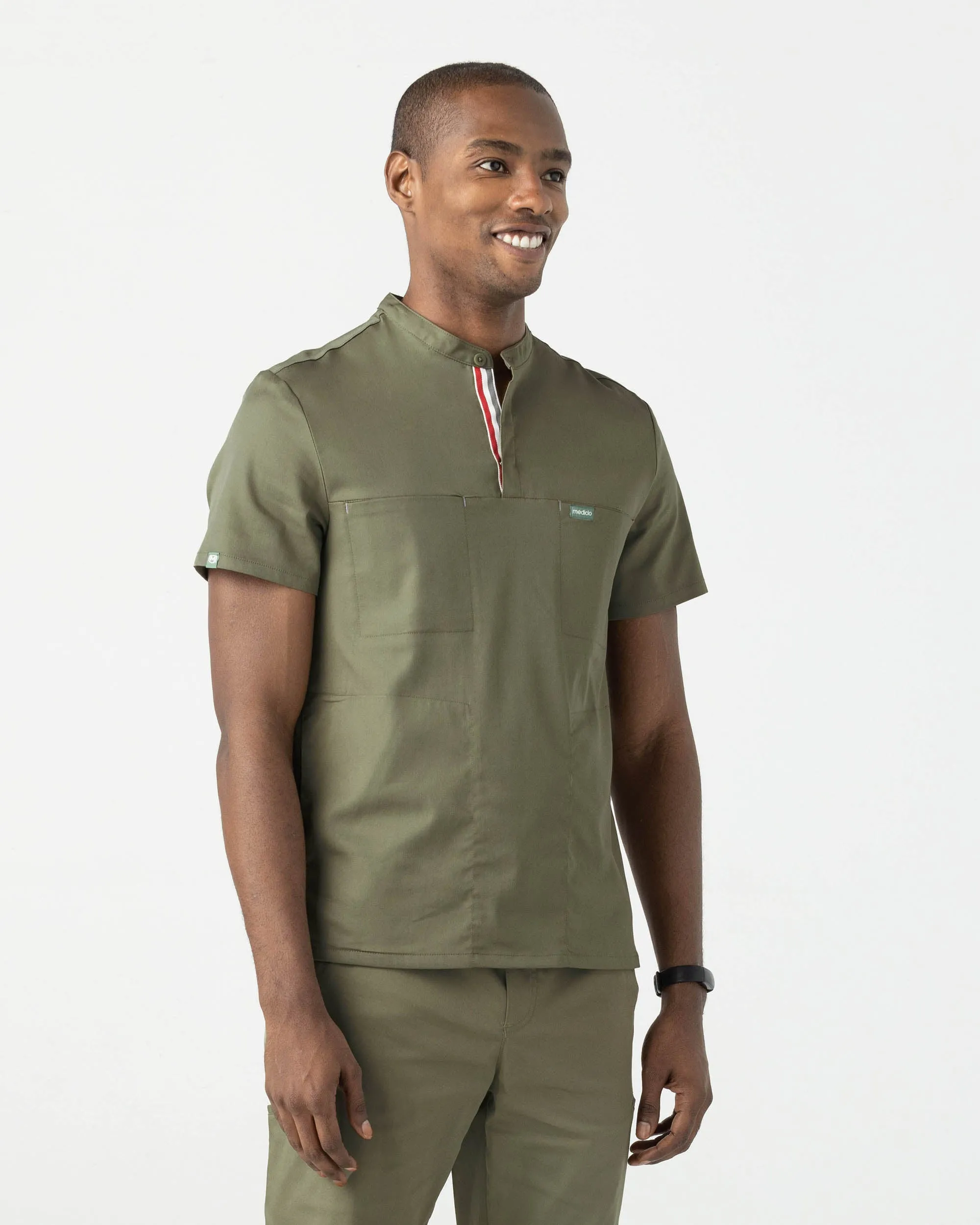 TENCEL™ Skye‎ ‎ Banded Collar Scrub Top