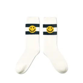The Cashmere Blend Sock - Cream/Navy