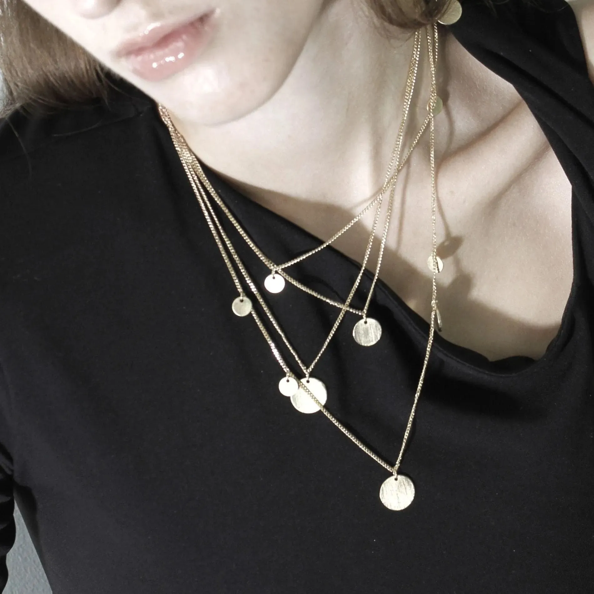 Theia Triple Dot Necklace Silver Plating