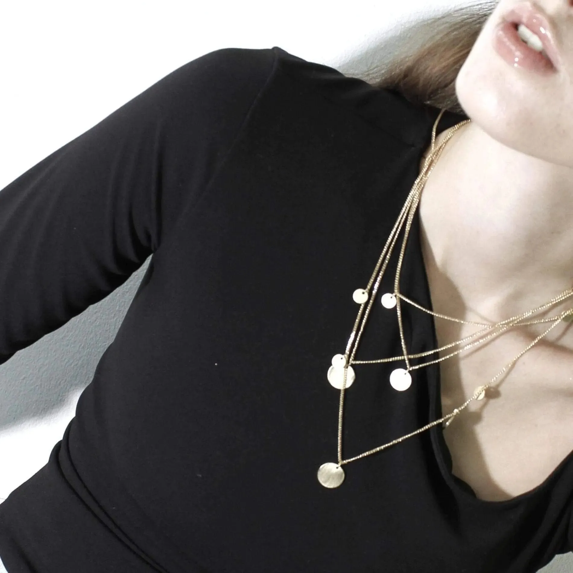 Theia Triple Dot Necklace Silver Plating