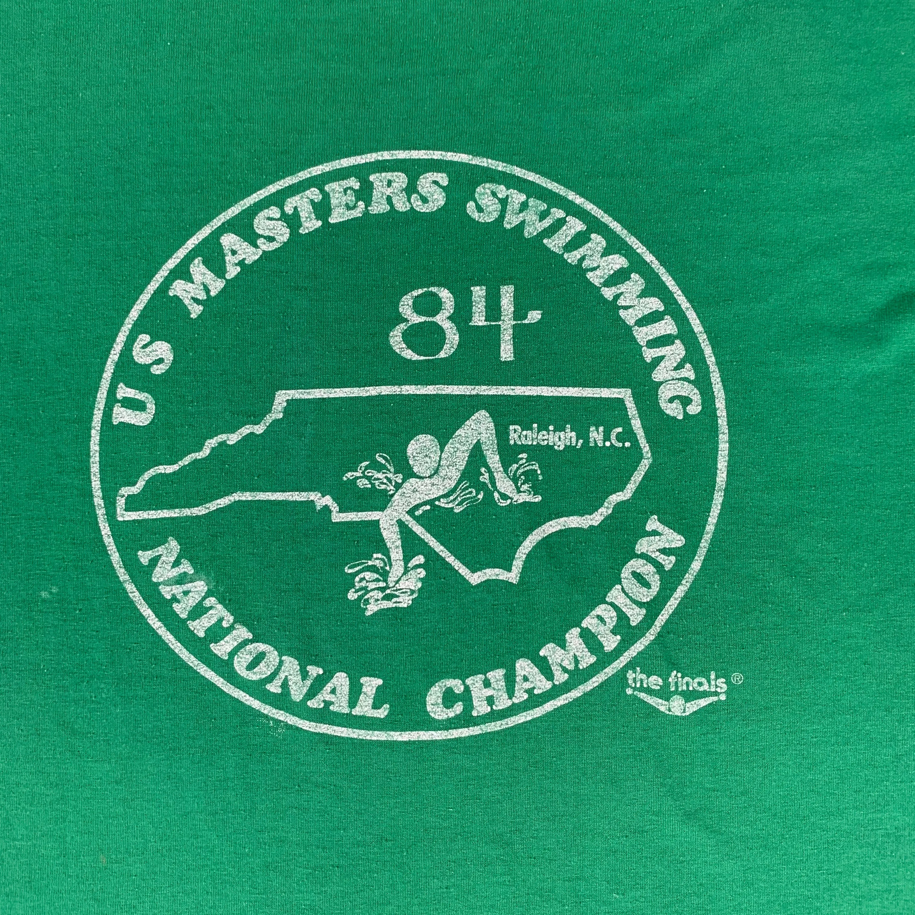 Vintage US Masters Swimming "National Champion" Raleigh, NC T-Shirt