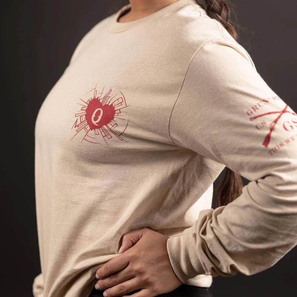 Women's Heart and Soul of a Warrior Long Sleeve - Sand