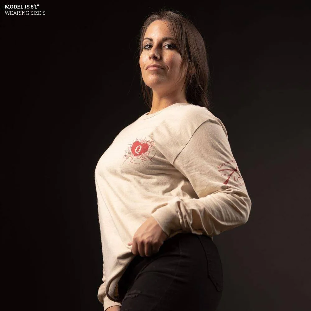 Women's Heart and Soul of a Warrior Long Sleeve - Sand